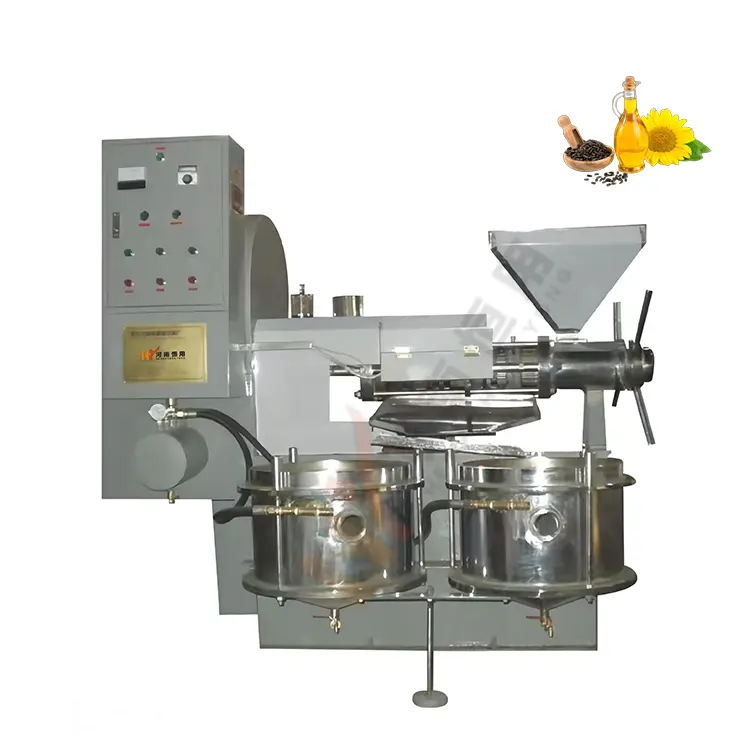 Efficient hydraulic pressing of sunflower seeds/Presses a huile