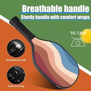 Juego <span class=keywords><strong>de</strong></span> Palas <span class=keywords><strong>de</strong></span> Pickleball <span class=keywords><strong>de</strong></span> Madera <span class=keywords><strong>de</strong></span> Álamo <span class=keywords><strong>de</strong></span> 9 Capas, Rectangulares con Esquinas Redondeadas y Rayas Onduladas - Uso en Exteriores, Suministro Directo para el Extranjero - Product Image 2