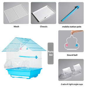 Cage pour petits perroquets à usage domestique Cage pour perruches perruches Jaulas Para Pajaros Fil de fer métallique Cages et maisons pour animaux de compagnie Oiseaux - Product Image 3