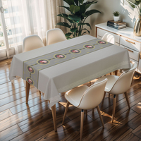 Nappe carrée en PVC bleu ciel RNPT, résistante à l'huile, en rouleau, pour cuisine, salle à manger, fête