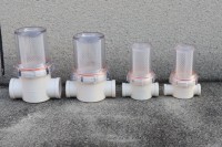 Préfiltre de crépine de ligne en plastique mâle femelle NPT 2500 microns PP boîtier de tasse transparent à mailles personnalisées