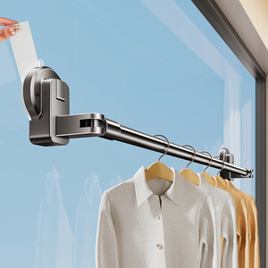 Séchoir à <span class=keywords><strong>linge</strong></span> télescopique à ventouse sans perçage avec forte adhérence par aspiration - Product Image 5