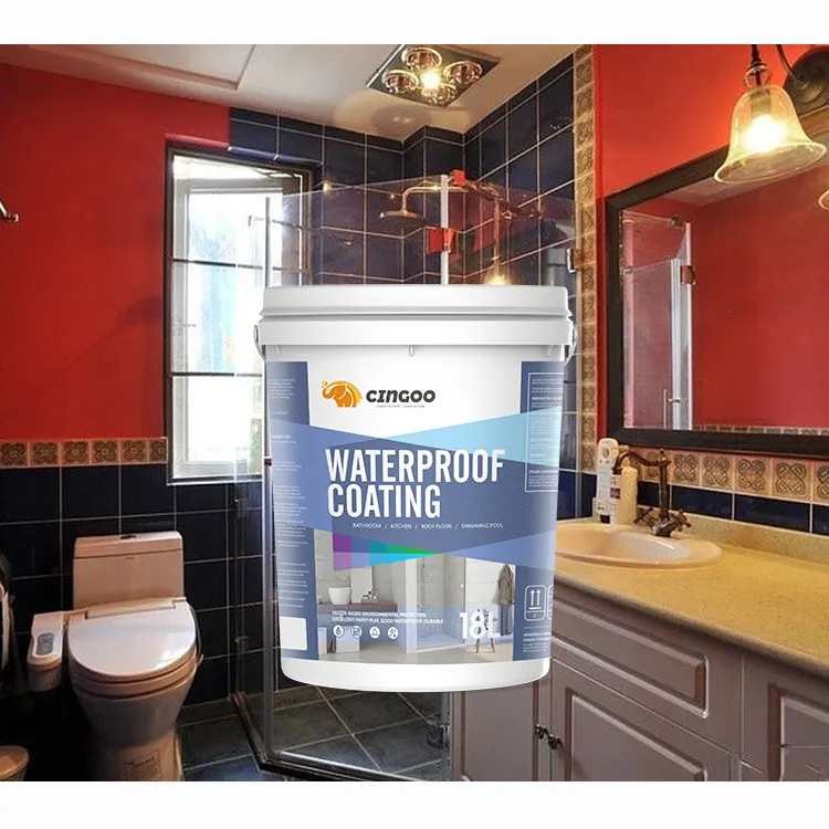 CINGOO Customized Color Water Proofing Coating Materials Revestimento impermeável para banheiro e cozinha