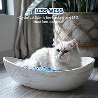0.5mm Premium écologique litière pour chat cristal Gel de silice indicateur PH très absorbant sans poussière pour les soins de santé meilleur chat