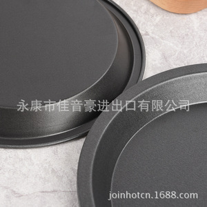 Non-Stick Metal Pizza Pan 6 7 8 9 10 11 12 Inch Shallow Cake Mold Wide Rimmed For Baking - Product Image 5