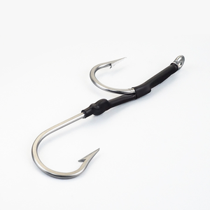 ZHUO RUN สแตนเลสสตีลขนย่อยหลอกใต้ 7691 ตะขอตกปลาทูน่าแบบจีบคู่ - Product Image 6