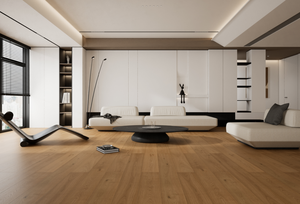 Gỗ sồi Châu Âu Thiết kế sàn ánh sáng khói 15/3x192x1910 Lớp trên cùng (Dày 3mm) cưa cắt chải 3 Lớp Thiết kế sàn - Product Image 2