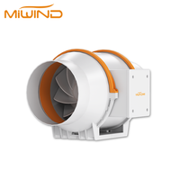 Ventilateur axial encastrable Miwind Line en plastique, extracteur d'air en ligne, certifié OEM CE CB EMC, 220V, garantie 3 ans, haute performance