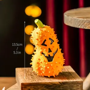 Sıcak satış cadılar bayramı <span class=keywords><strong>Pet</strong></span> oyuncak sürdürülebilir lateks gıcırtılı kabak yarasa şekilli köpek oyuncak Featuring için sahip halat malzeme - Product Image 4