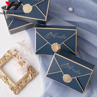 Boîtes cadeaux en forme d'enveloppe pour emballages de chocolat, en papier écologique, imprimées avec logo personnalisé