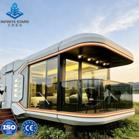 Vente en gros : Maison capsule spatiale de 9,0 tonnes avec sol SPC, ventilation respirante à air frais et moustiquaire anti-moustiques, pour bureau, immeuble et chambre