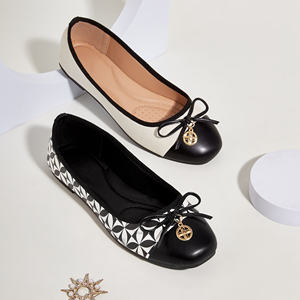 <span class=keywords><strong>Comprar</strong></span> <span class=keywords><strong>Ballet</strong></span> Flats Fabricantes personalizados Guangdong Antideslizante Ligero Slip-On Square Toe PU Plaid Verano Primavera Otoño Zapatos - Product Image 3