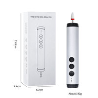 Stylo perceuse à ongles électrique portable 2-en-1 avec lampe UV LED pour séchage rapide du gel et ponçage