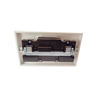 Interruptor de pared de alta calidad para el hogar, enchufe de pared británico de baquelita, doble Polo individual, 13A, 2 entradas, eléctrico, interruptor blanco