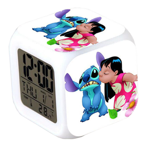 Reloj <span class=keywords><strong>despertador</strong></span> Digital con luz LED <span class=keywords><strong>de</strong></span> Bola <span class=keywords><strong>de</strong></span> Dragón, accesorio moderno con diseño <span class=keywords><strong>de</strong></span> cubo, <span class=keywords><strong>Stitch</strong></span>, Lilo, dibujos animados, para estudio - Product Image 3