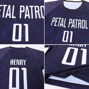 Conjunto de camiseta de fútbol blanca y morada personalizada, uniforme deportivo personalizado, nombre de equipo impreso para hombres, niños jóvenes, incluidos pantalones cortos de camisa - Product Image 3