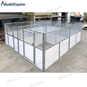 घोड़े की स्टेबल्स छत और गेट के साथ पोर्टेबल आउटडोर स्टॉल बॉक्स - Product Image 6