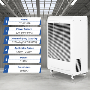 Deshumidificador de Aire Portátil Deye DY-6120EB de 120L para Espacios Grandes, Purificador de Aire Comercial e Industrial para Piscinas - Product Image 5