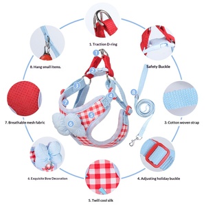 Nouvelle laisse et <span class=keywords><strong>harnais</strong></span> respirants pour chien d'extérieur pour Bichon, Shiba Inu, Schnauzer - Product Image 4