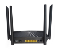 AX3000 Dual Band Gigabit GPON ONT Rj11 Voip Gpon 4GE LAN Pots Gpon con voz 4 * 5dbi antenas externas