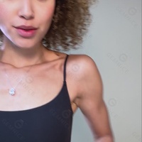 Collier solitaire en or avec pierre en forme de poire en oxyde de zirconium, bijoux de mariée minimalistes de luxe Gemnel