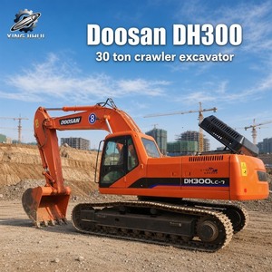Excavatrice sur chenilles d'occasion 30 tonnes, équipement lourd coréen DOOSAN DH300lc, machines de terrassement d'occasion Doosan DH300 DX300 à vendre - Product Image 1