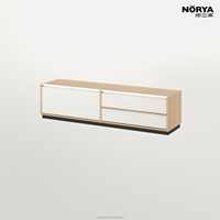 Meuble TV moderne NORYA, console multimédia, couleur blanche, pour salon, meuble en bois, meuble de rangement