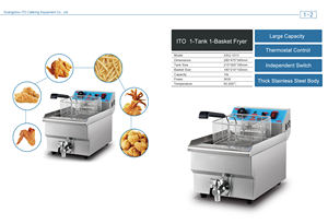 <span class=keywords><strong>Double</strong></span> réservoirs <span class=keywords><strong>friteuse</strong></span> électrique industrielle - Product Image 2