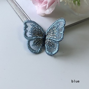 Petit patch en tissu de rayonne brodé papillon, accessoire de décoration pour vêtements <span class=keywords><strong>et</strong></span> coiffes tendance en organza, fait main pour couture DIY - Product Image 6