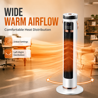 Chauffage vertical électrique à commande vocale PTC, humidificateur, économie d'énergie, chauffage rapide, couverture 11-20m²