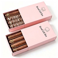 Boîte à pain en chocolat biodégradable au design personnalisé, boîte à biscuits écologique avec tiroir, boîte alimentaire de qualité alimentaire avec manchon pour produits alimentaires
