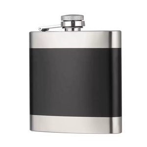 Flacon noir mat pour hommes, idéal pour le camping, s'adapte aux poches de veste, flacon à boisson étanche, flacon à liqueur en métal, flacon à whisky portable de poche - Product Image 2