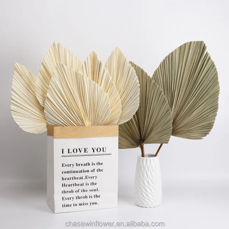 Factory Wholesale natural palm spear dried flowers dry palm leaves for Wedding Ceremony