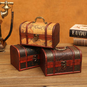 2408 guxiang Vintage boîte en bois anti-poussière film et télévision accessoires de tir artisanat décoration bijoux - Product Image 3