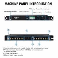Gooermi TF2016 Répartiteur d'antenne UHF 16 canaux avec amplificateur actif, unité de rack métallique 400-950 MHz pour sonorisation en direct