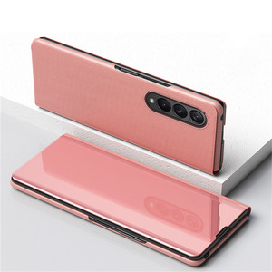 เคสกันกระแทกพับได้4ทบสำหรับ Samsung <span class=keywords><strong>Galaxy</strong></span> Z Fold 3เคสกันกระแทกหนังด้านหลังเป็นกระจกอะคริลิคฝาครอบโทรศัพท์มือถือ - Product Image 6