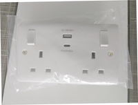 2025 Offre Spéciale nouveau produit interrupteur de Charge rapide prise USB commutée DP 2Gang 13A Type A + C prise de commutateur