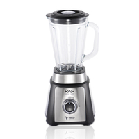 RAF Elektrische Blender Licuadora 2-in-1 500W 1,5L Glazen Kan Blender voor Thuisgebruik, voor Sap, Smoothie en Koffiemalen