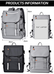 Sac à dos pour ordinateur portable avec logo personnalisé, imperméable, en tissu Oxford, antivol, fermeture éclair USB, dos souple, école, affaires - Product Image 6