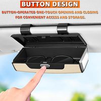 Boîte à lunettes de voiture en cuir multifonction de luxe, étui portable pour lunettes de soleil, étui pour lunettes de conduite, pare-soleil