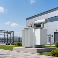 Transformateur de puissance immergé dans l'huile 100 200 400 KVA 6KV 11KV pour postes de distribution d'énergie, bobinage en cuivre, ANSI 50Hz, prix OEM