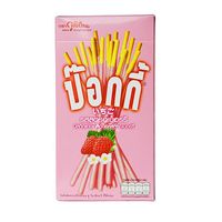Thaïlande Glico Pocky Matcha Bâtonnets de biscuits enrobés de chocolat à la crème et aux fraises Collations exotiques