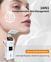 Máquina Profesional de Cuidado Facial Hydra Beauty 14 en 1 con Rotación Vortex 360°, Limpiador de Poros, Dispositivo para Eliminar Puntos Negros