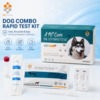 Kit de Prueba Rápida de Antígeno para Parvovirus Canino 2 en 1 (CDV/CAV) para Perros, Tarjeta de Diagnóstico Veterinario, Muestra Gratuita, Alta Sensibilidad
