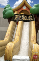 Toboggan aquatique gonflable en PVC Fun Bounce Tree House pour locations de fêtes en plein air