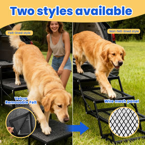 Verstelbare metalen draagbare opvouwbare hondenoploop/ladder, nieuw, voor auto's, SUV's en vrachtwagens - Product Image 4