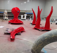 Aire de jeux aquatique en fibre de verre Octopus pour enfants, avec jets d'eau, pour parc d'aventure
