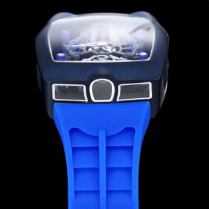 Reloj de Lujo Personalizado 2026 con Correa de Goma Azul, Estilo Superdeportivo, Esqueleto de Acero Inoxidable, Unisex, Mecánico Automático de Alta Calidad - Product Image 4