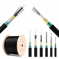 Câble à fibres optiques blindé GYTA à enrobage direct 48/72/96 cœurs G652D/G657A1, résistance à la traction 600N-1500N pour la construction de télécommunications