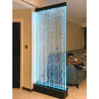 Wynns Paravent Mural en Acrylique Moderne et Simple, Style Art Organique, Effet Rideau d'Eau, avec Lumières LED, pour Salon, Porche et Décoration Intérieure